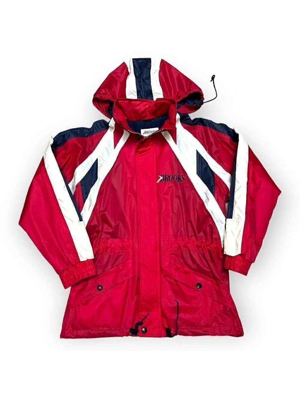 Brooks Vintage 90s FLEECE-LINED Retro Designer Waterproof Jacket - Womens Large
